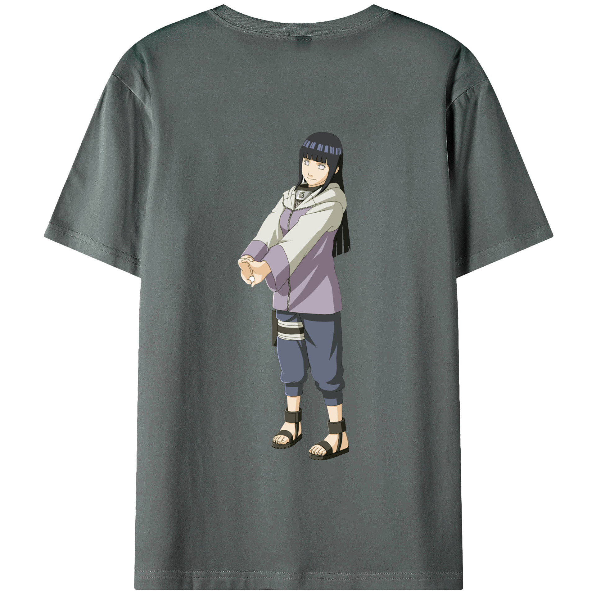 （画像用） NARUTO -ナルト- 日向ヒナタ Hyūga Hinata 綿100％半袖Tシャツ（背面プリント）